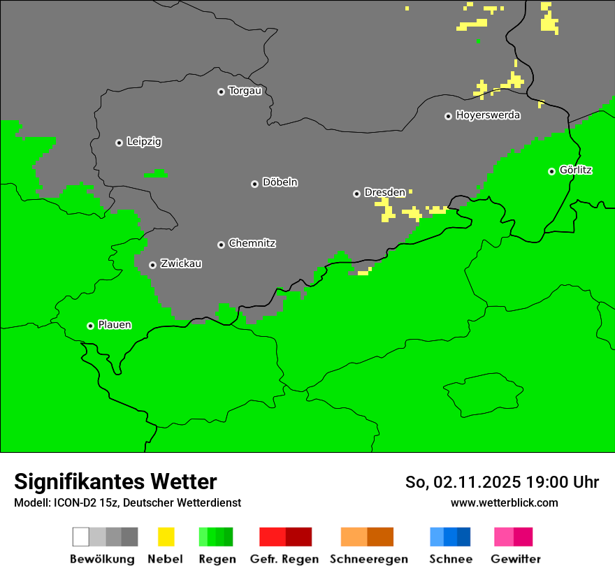 Modellkarten Signifikantes Wetter