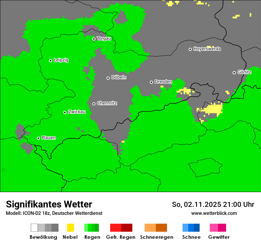 Modellkarten Signifikantes Wetter