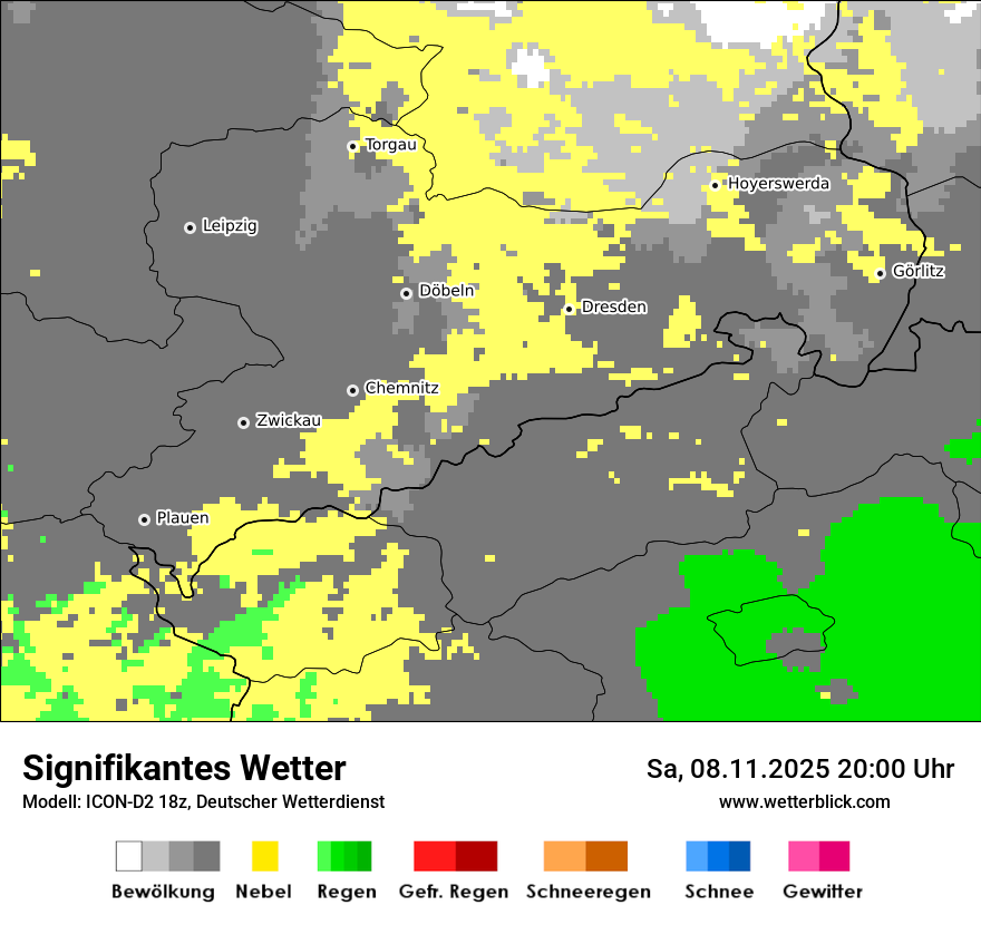 Modellkarten Signifikantes Wetter