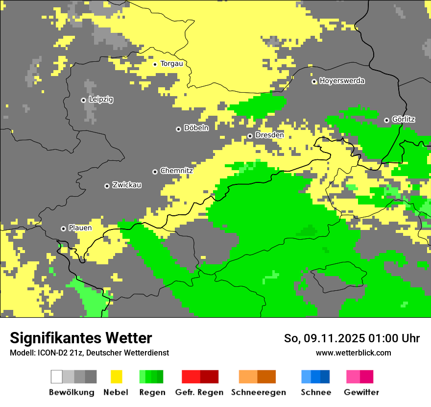 Modellkarten Signifikantes Wetter