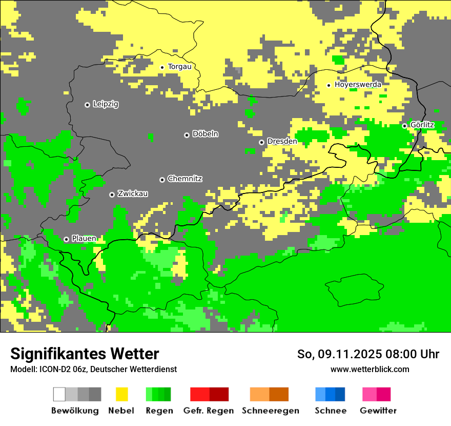 Modellkarten Signifikantes Wetter