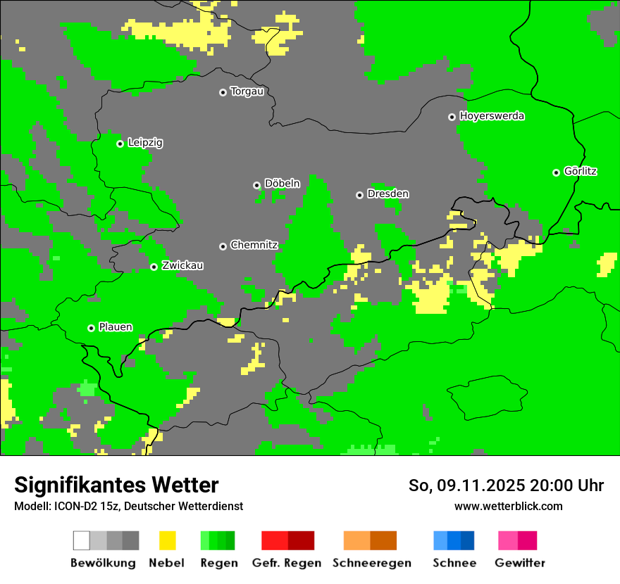 Modellkarten Signifikantes Wetter