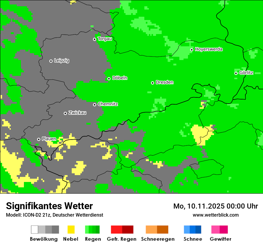Modellkarten Signifikantes Wetter