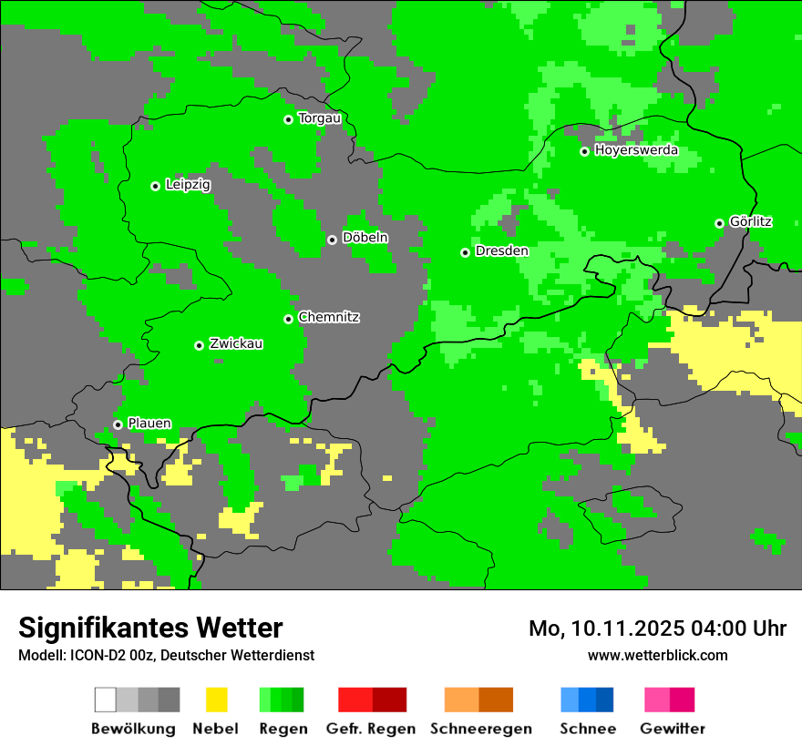 Modellkarten Signifikantes Wetter