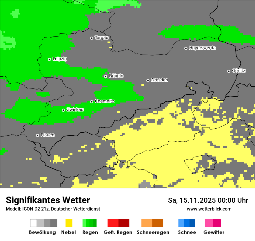 Modellkarten Signifikantes Wetter