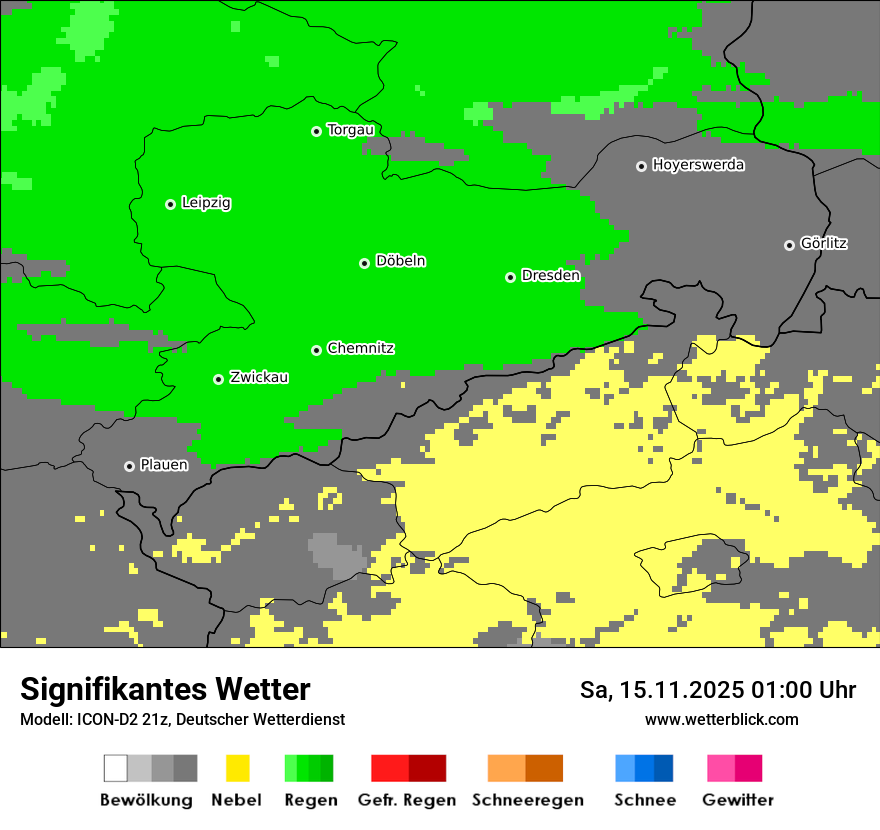 Modellkarten Signifikantes Wetter