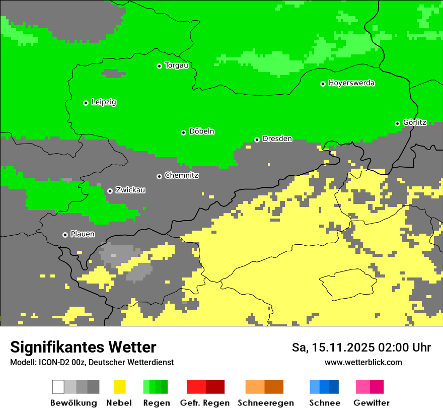 Modellkarten Signifikantes Wetter