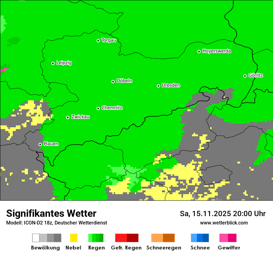 Modellkarten Signifikantes Wetter