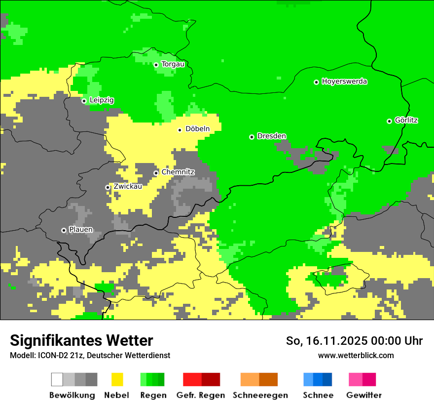 Modellkarten Signifikantes Wetter