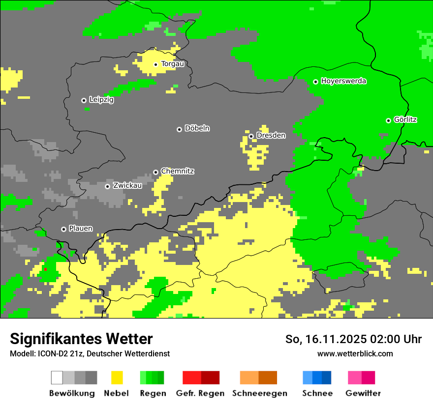 Modellkarten Signifikantes Wetter