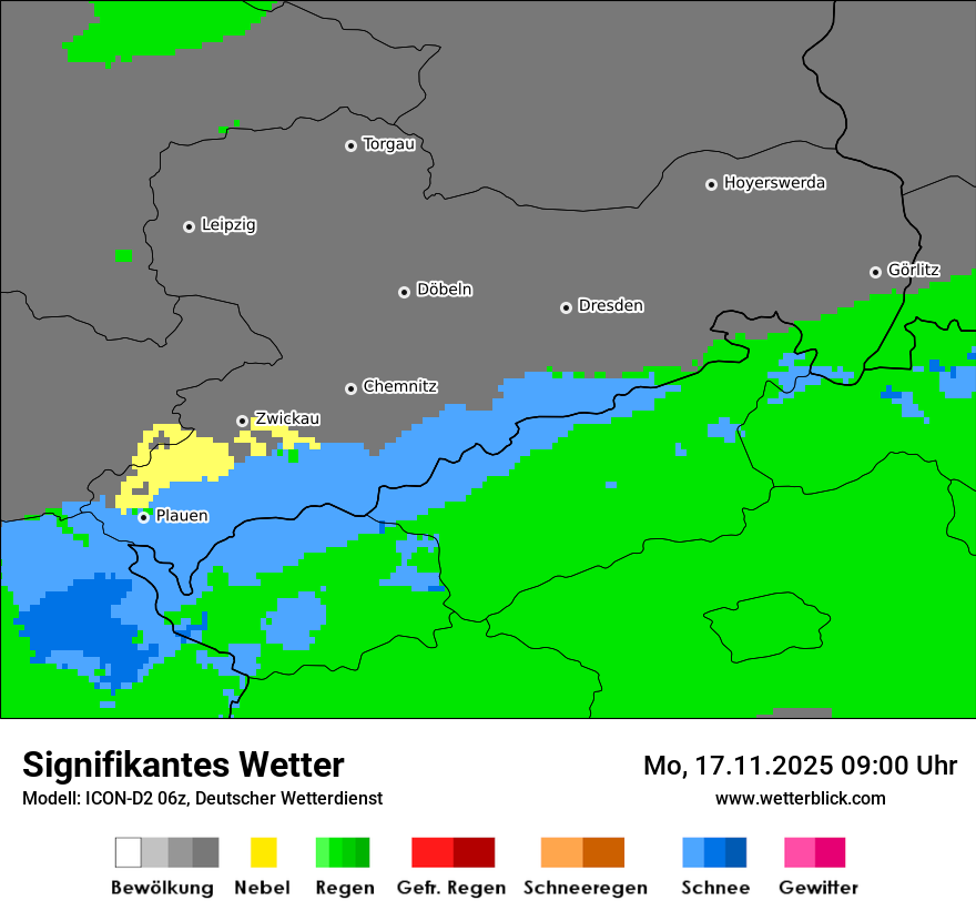 Modellkarten Signifikantes Wetter