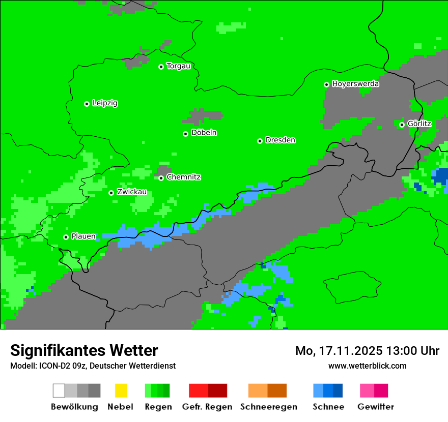 Modellkarten Signifikantes Wetter