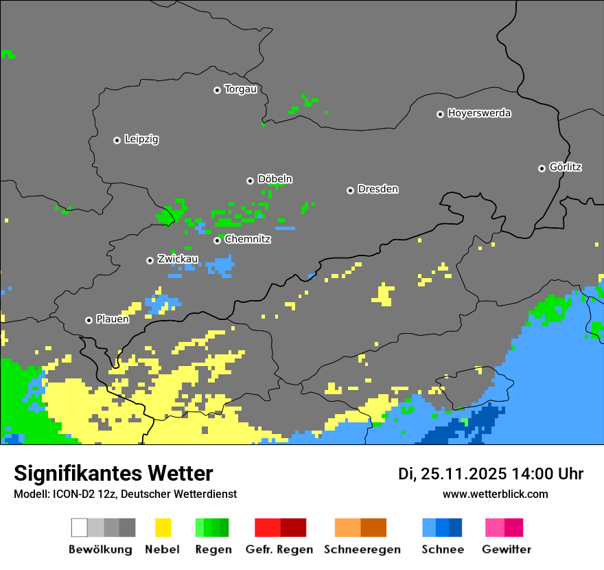 Modellkarten Signifikantes Wetter