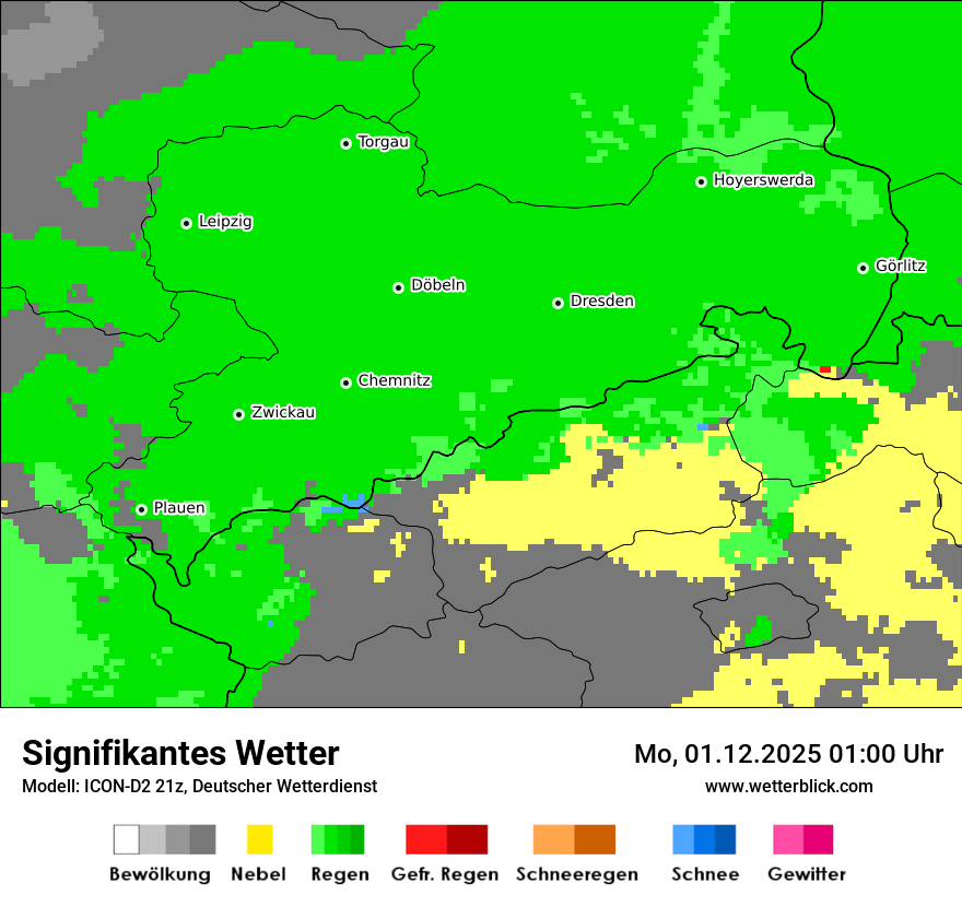 Modellkarten Signifikantes Wetter