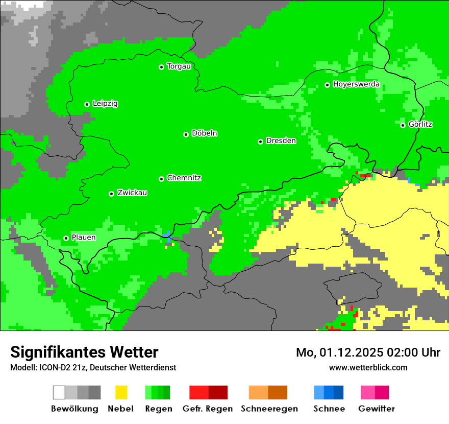 Modellkarten Signifikantes Wetter