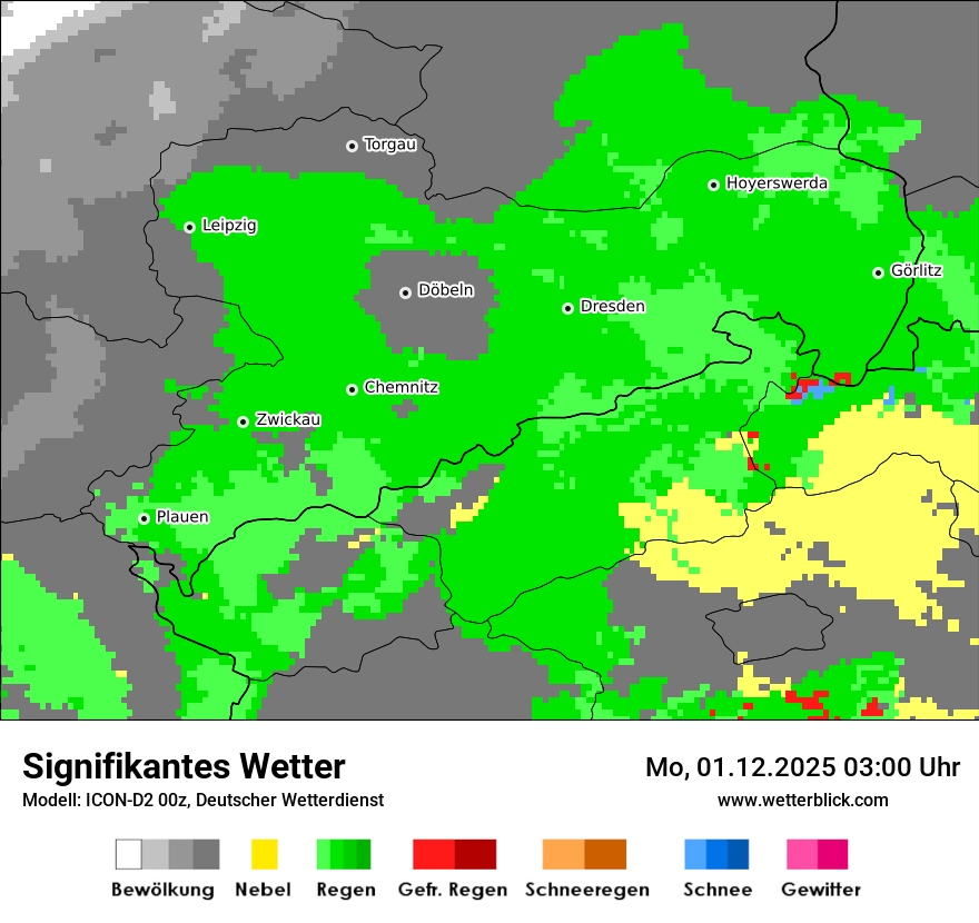 Modellkarten Signifikantes Wetter