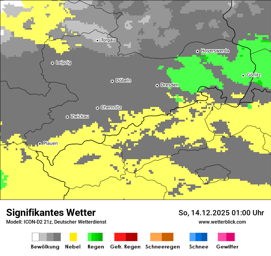 Modellkarten Signifikantes Wetter