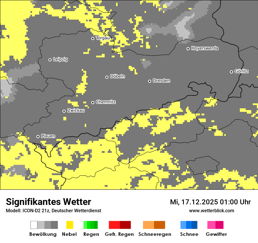 Modellkarten Signifikantes Wetter