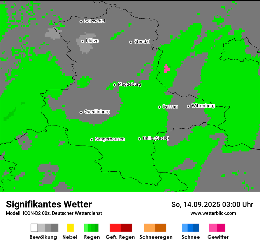 Modellkarten Signifikantes Wetter