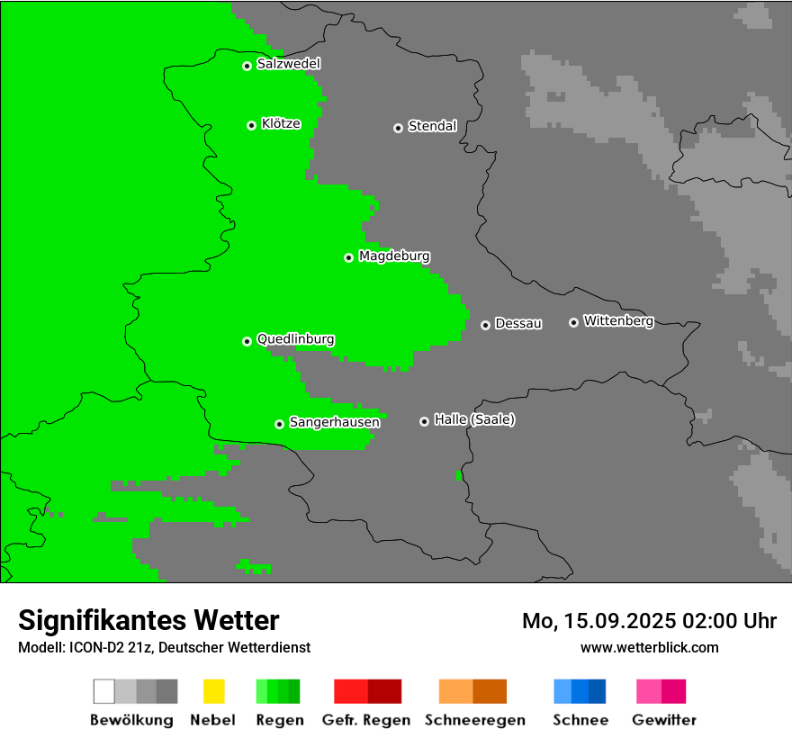 Modellkarten Signifikantes Wetter