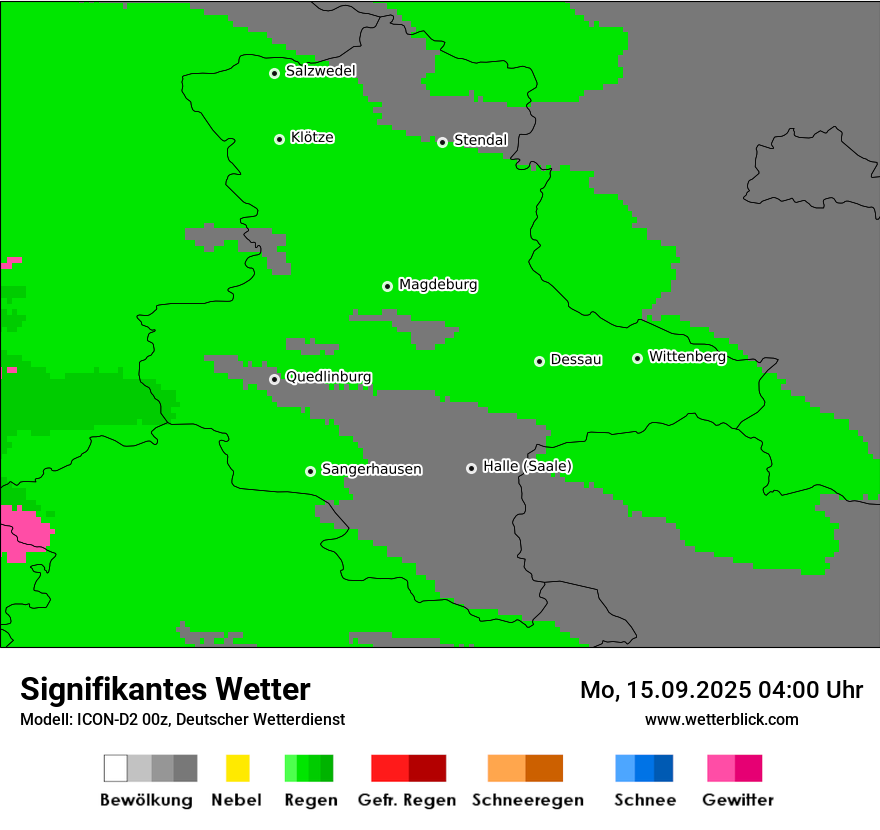 Modellkarten Signifikantes Wetter