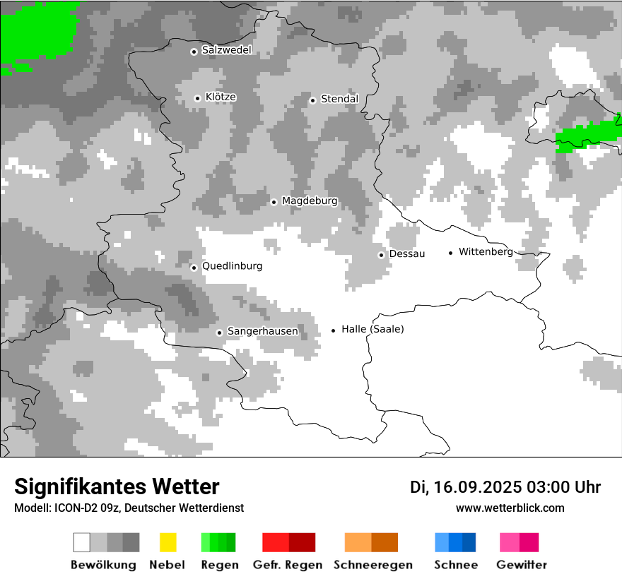 Modellkarten Signifikantes Wetter
