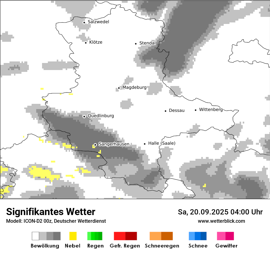 Modellkarten Signifikantes Wetter