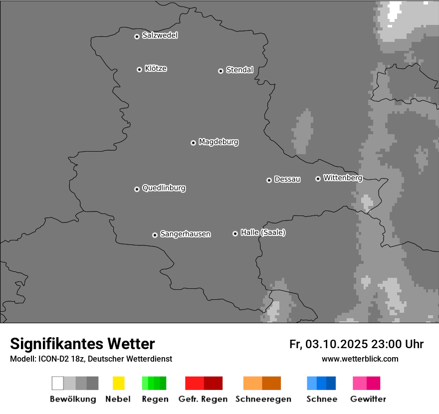 Modellkarten Signifikantes Wetter