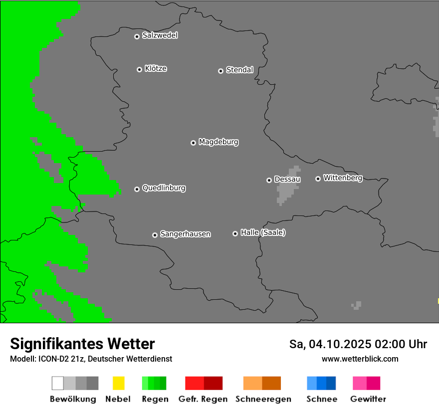 Modellkarten Signifikantes Wetter