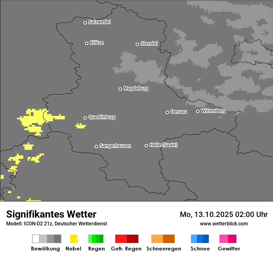 Modellkarten Signifikantes Wetter