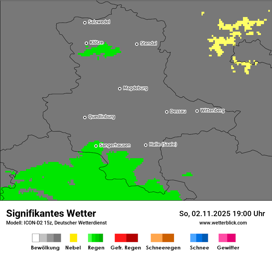 Modellkarten Signifikantes Wetter