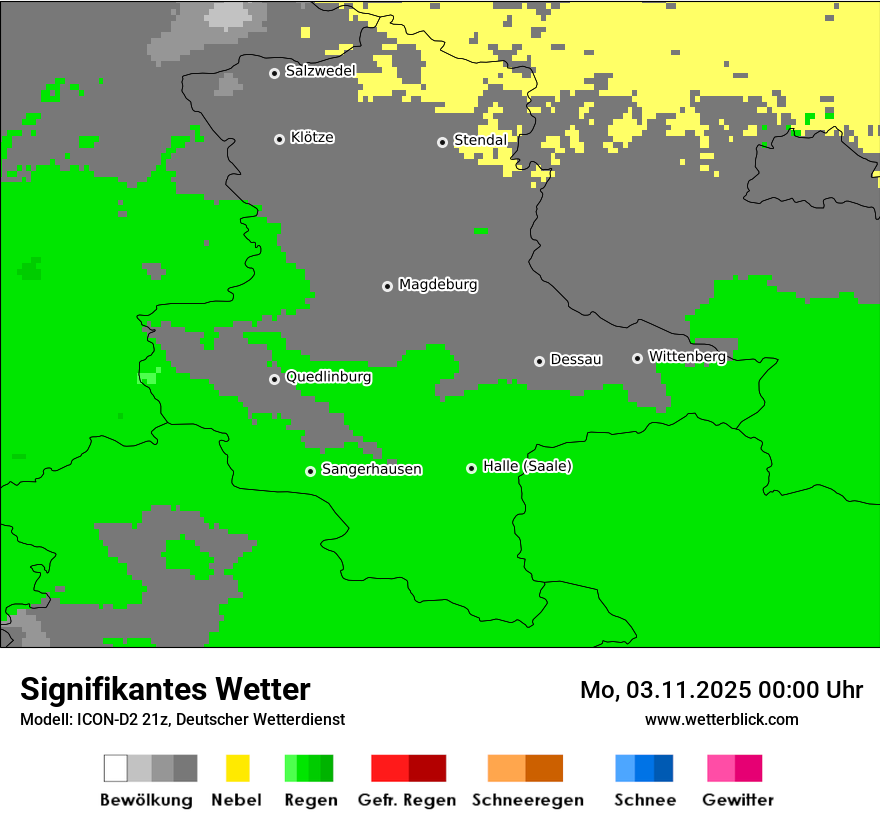 Modellkarten Signifikantes Wetter