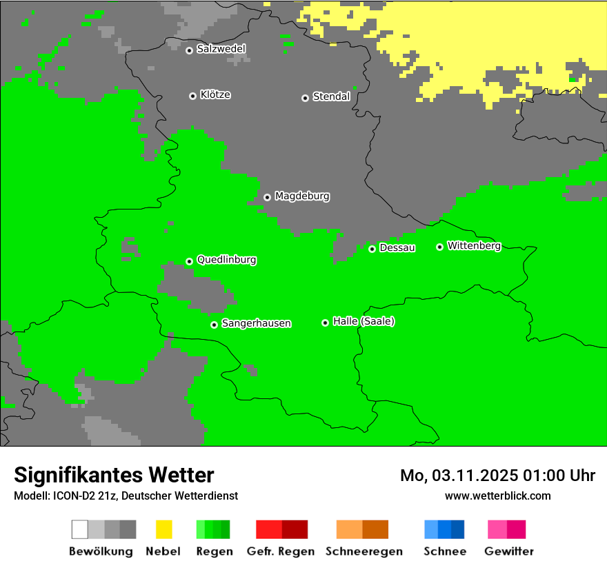 Modellkarten Signifikantes Wetter