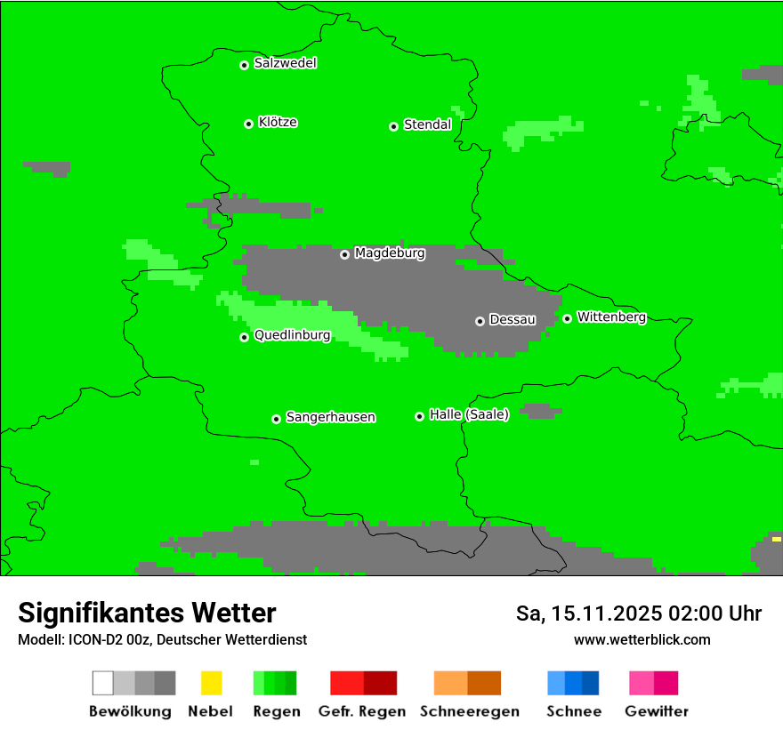 Modellkarten Signifikantes Wetter