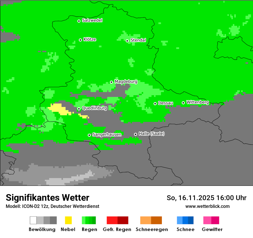 Modellkarten Signifikantes Wetter