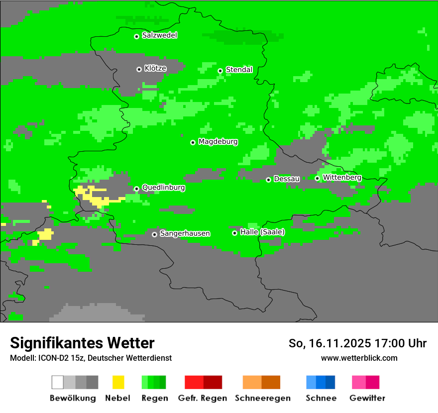 Modellkarten Signifikantes Wetter