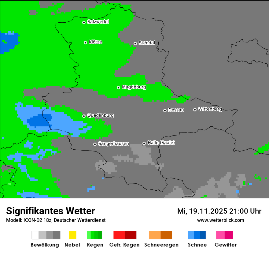 Modellkarten Signifikantes Wetter