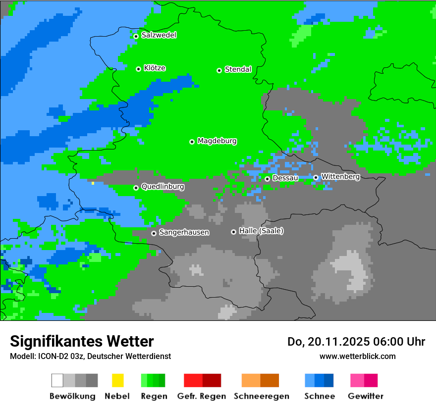 Modellkarten Signifikantes Wetter