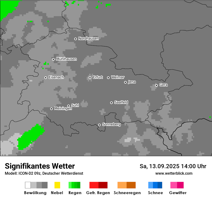 Modellkarten Signifikantes Wetter