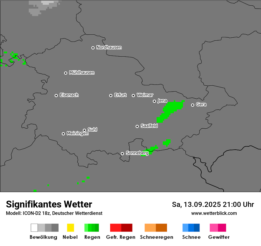 Modellkarten Signifikantes Wetter
