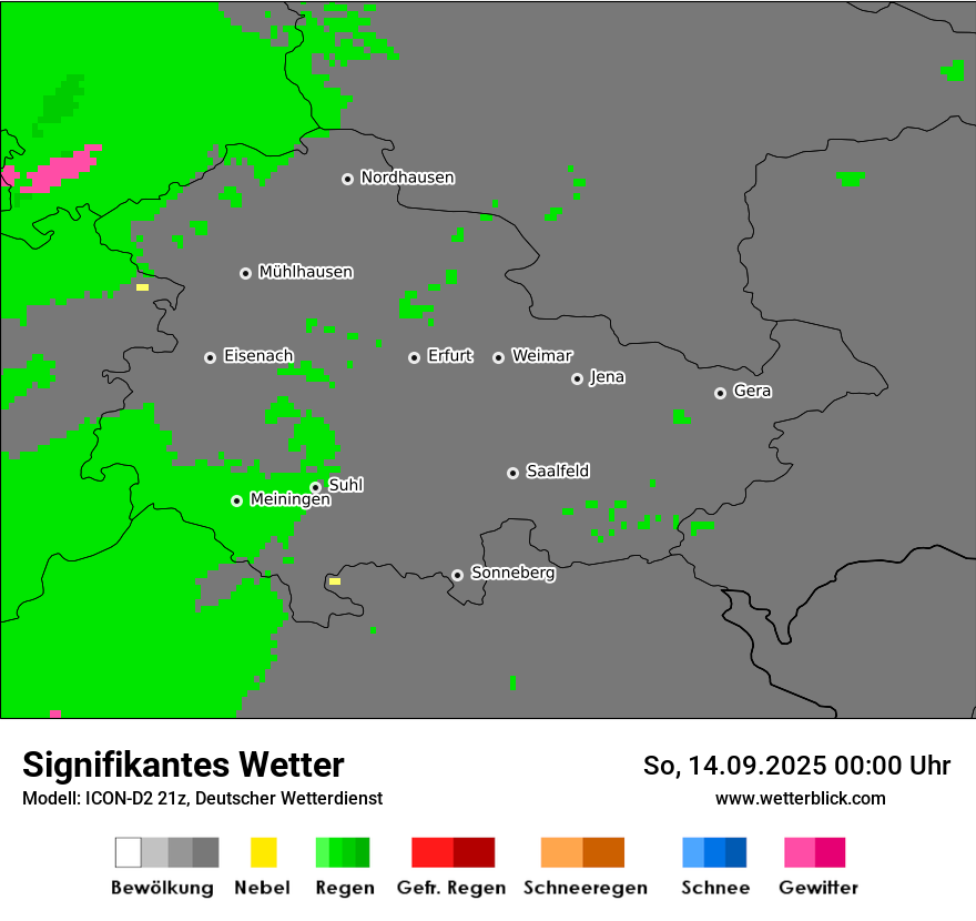 Modellkarten Signifikantes Wetter