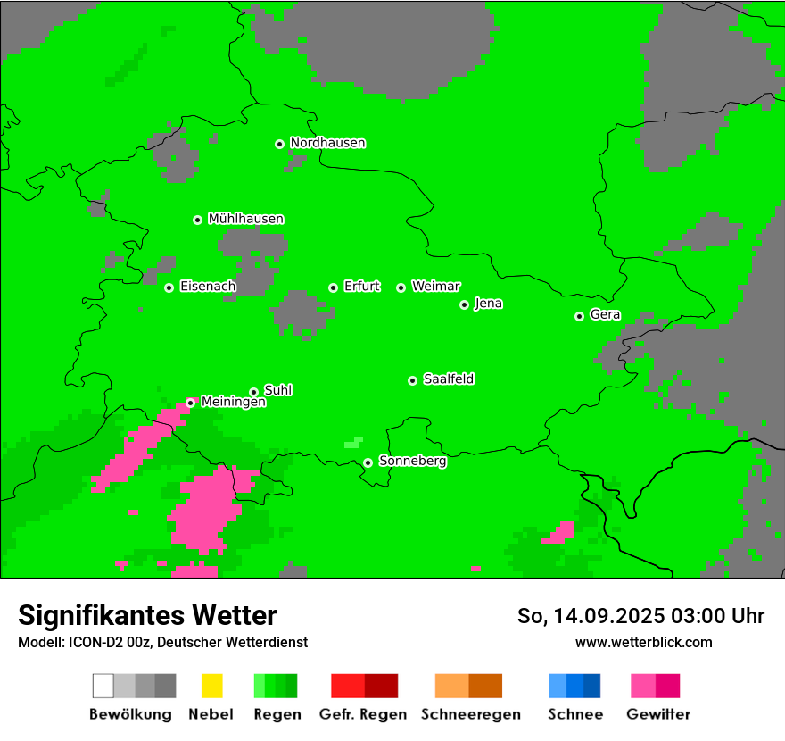 Modellkarten Signifikantes Wetter