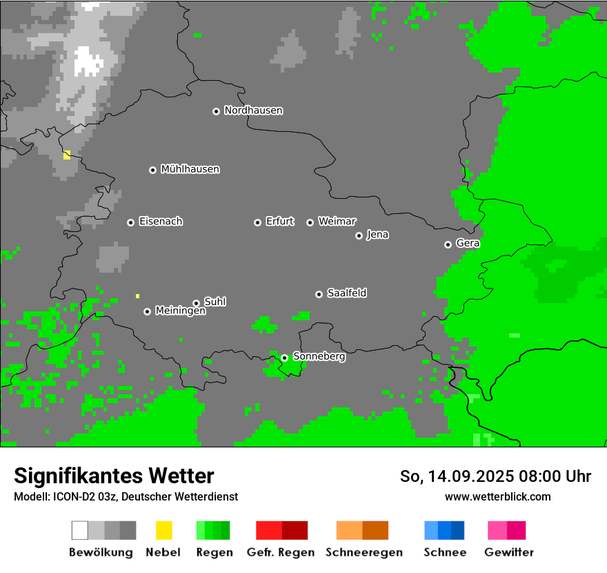 Modellkarten Signifikantes Wetter