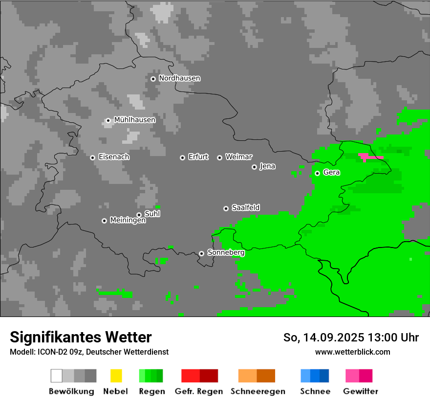 Modellkarten Signifikantes Wetter