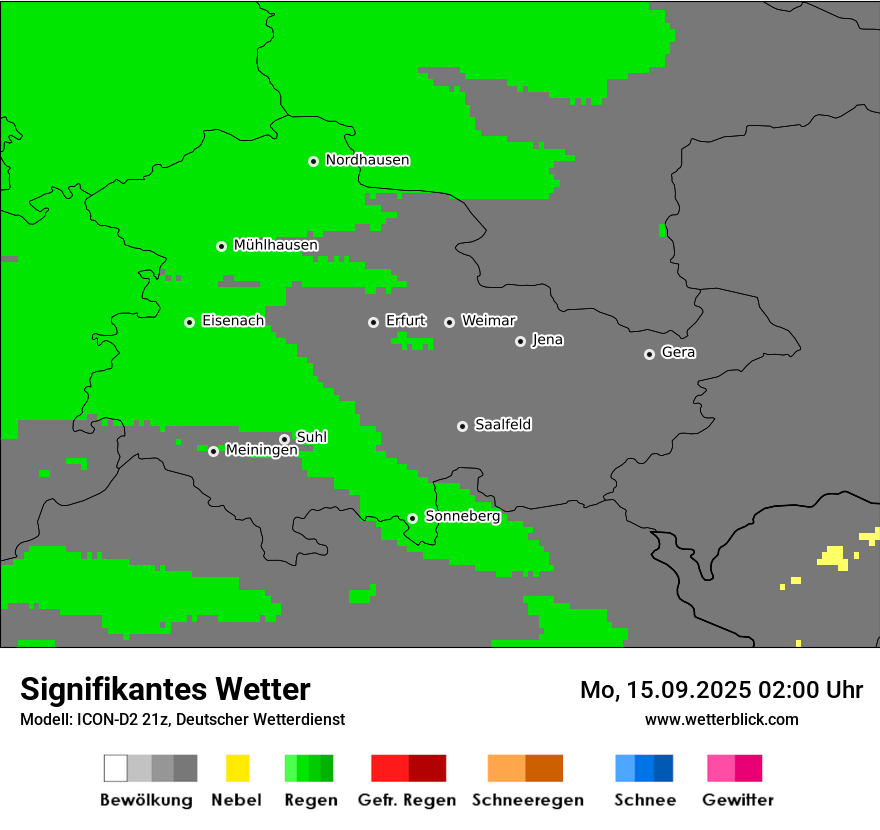 Modellkarten Signifikantes Wetter