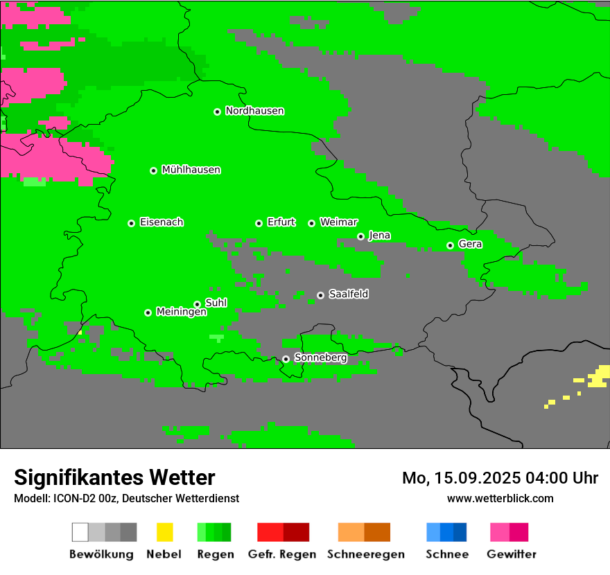 Modellkarten Signifikantes Wetter