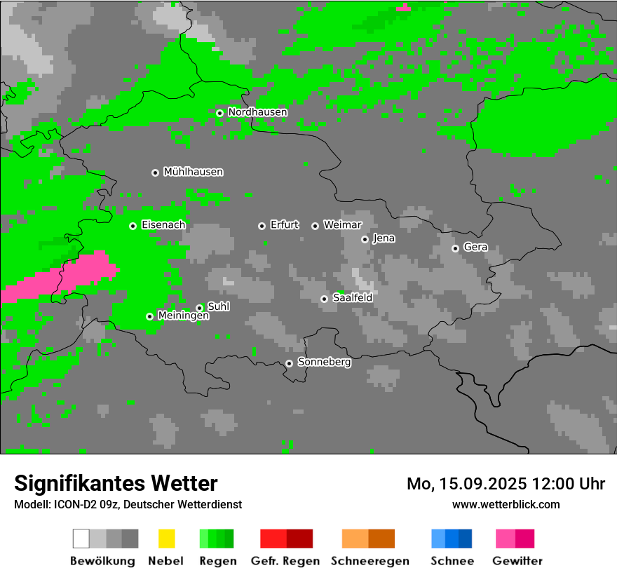 Modellkarten Signifikantes Wetter