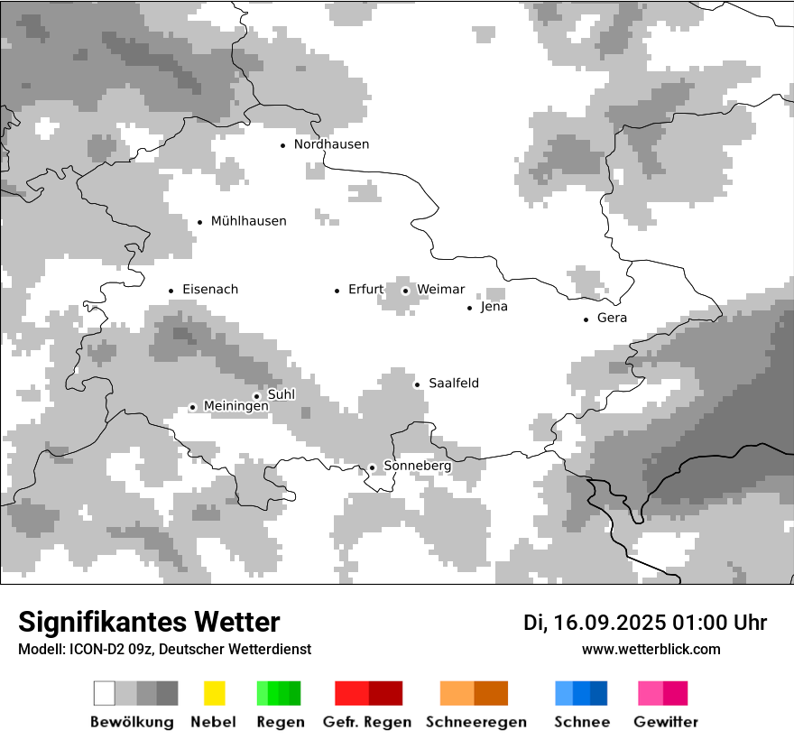 Modellkarten Signifikantes Wetter