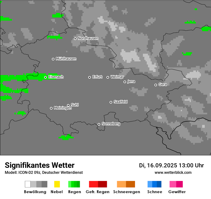Modellkarten Signifikantes Wetter
