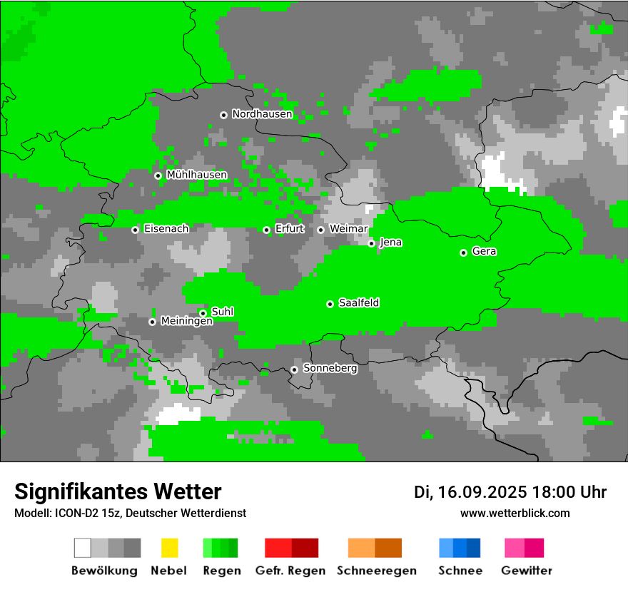 Modellkarten Signifikantes Wetter